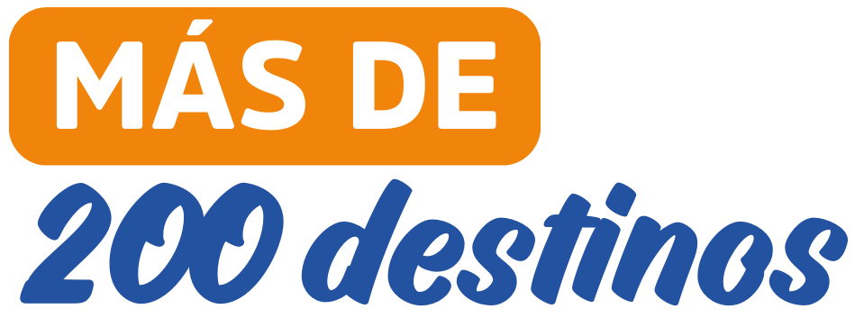 Más de 200 destinos